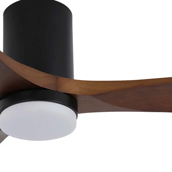 VENTILATORE DA SOFFITTO DC LED 18W 3 PALE IN LEGNO COLORE MOGANO EKBERG