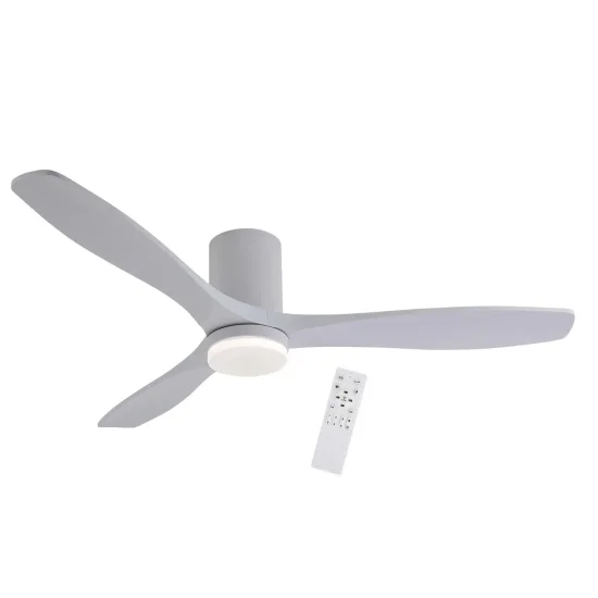 VENTILATORE DA SOFFITTO DC LED 18W 3 PALE IN LEGNO BIANCHE EKBERG 2
