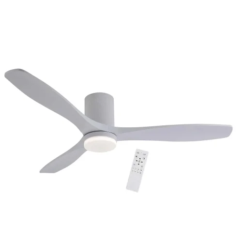 VENTILATORE DA SOFFITTO DC LED 18W 3 PALE IN LEGNO BIANCHE EKBERG
