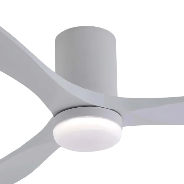 VENTILATORE DA SOFFITTO DC LED 18W 3 PALE IN LEGNO BIANCHE EKBERG