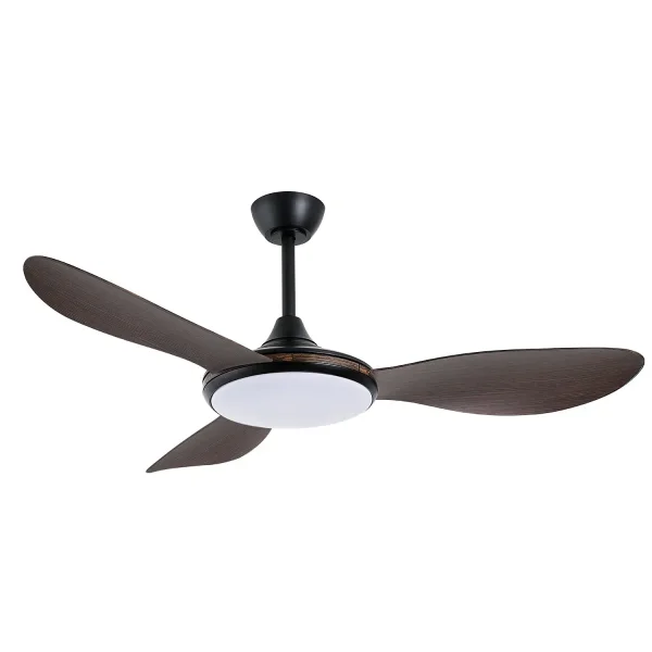 VENTILATORE DA SOFFITTO DC LED 24W 3 PALE COLORE LEGNO NOCE KONA