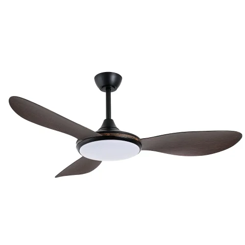 VENTILATORE DA SOFFITTO DC LED 24W 3 PALE COLORE LEGNO NOCE KONA