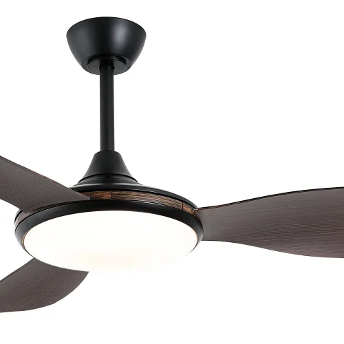 VENTILATORE DA SOFFITTO DC LED 24W 3 PALE COLORE LEGNO NOCE KONA