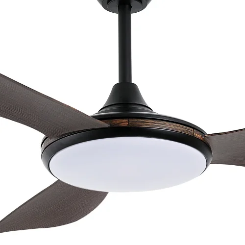 VENTILATORE DA SOFFITTO DC LED 24W 3 PALE COLORE LEGNO NOCE KONA