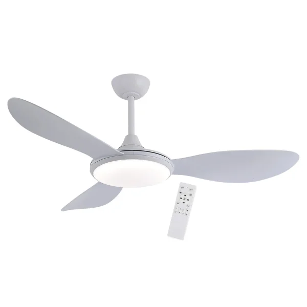 VENTILATORE DA SOFFITTO DC LED 24W 3 PALE BIANCO KONA