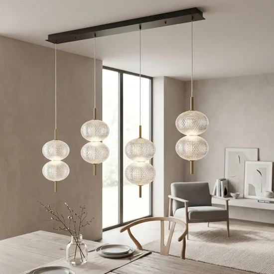 LAMPADA DA SOFFITTO LED 4 LUCI 24W REGOLABILE AMBARINA