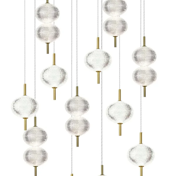 LAMPADA DA SOFFITTO LED 12 LUCI 72W REGOLABILE AMBARINA