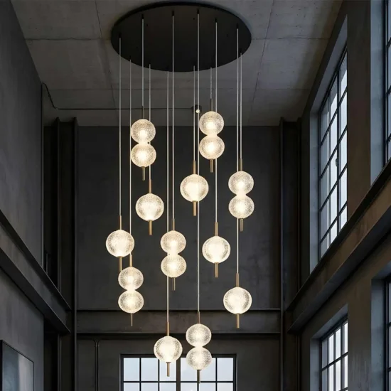 LAMPADA DA SOFFITTO LED 12 LUCI 72W REGOLABILE AMBARINA