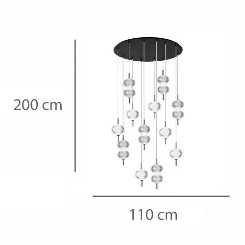 LAMPADA DA SOFFITTO LED 12 LUCI 72W REGOLABILE AMBARINA
