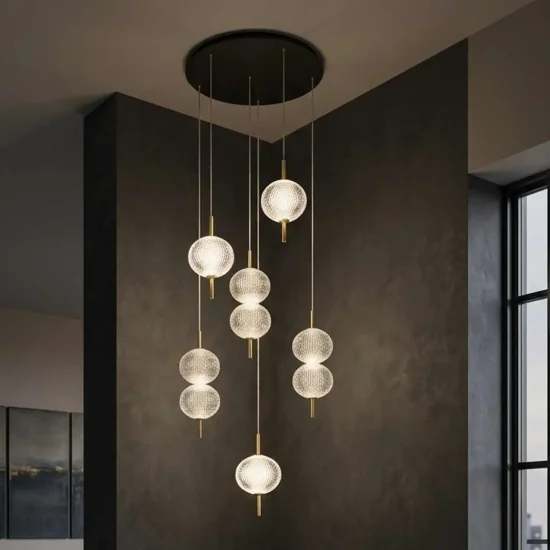 LAMPADA DA SOFFITTO LED 6 LUCI 36W REGOLABILE AMBARINA