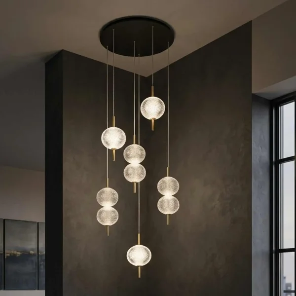 LAMPADA DA SOFFITTO LED 6 LUCI 36W REGOLABILE AMBARINA