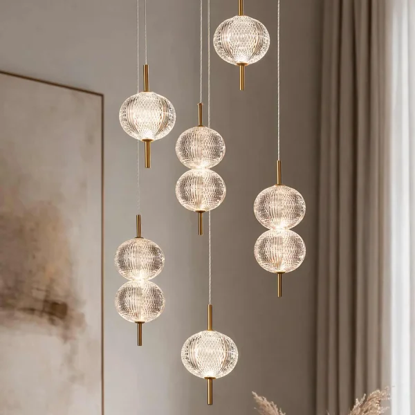LAMPADA DA SOFFITTO LED 6 LUCI 36W REGOLABILE AMBARINA