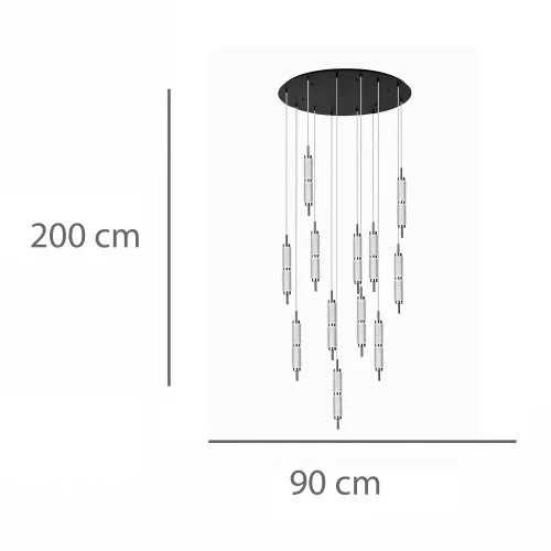 LAMPADA DA SOFFITTO LED 12 LUCI 96W REGOLABILE VIOLETA