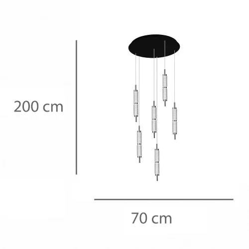 LAMPADA DA SOFFITTO LED 6 LUCI 48W REGOLABILE VIOLETA