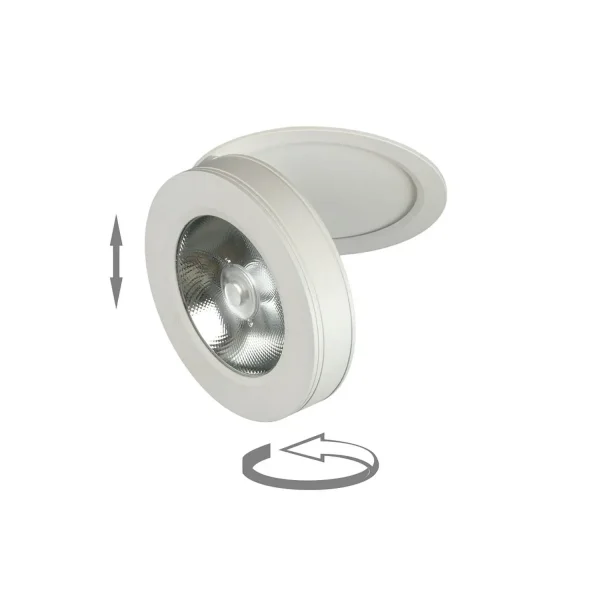 FARETTO DA INCASSO ORIENTABILE 10W 3000K BIANCO