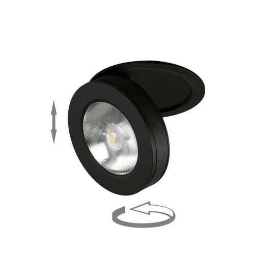 FARETTO DA INCASSO BASCULANTE 10W 4000K NERO 2