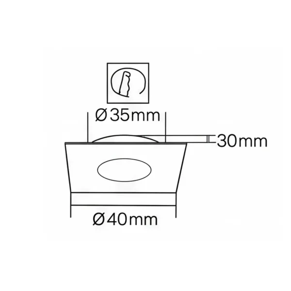 MINI FARETTO DA INCASSO LED INTEGRATO 3W 6000K NERO QUADRATO