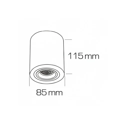 FARETTO DA SUPERFICIE FISSO NERO ARGENTO GU10 ROTONDO IP65