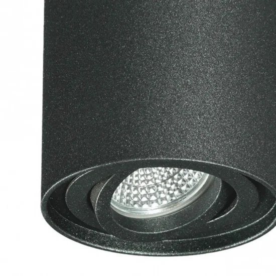 FARETTO DA SUPERFICIE BASCULANTE GRIGIO METALLIZZATO GU10 ROTONDO IP20 2
