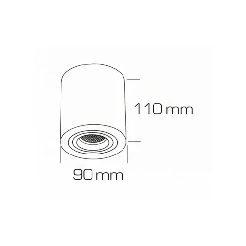 FARETTO DA SUPERFICIE BASCULANTE ARGENTO GU10 ROTONDO IP20