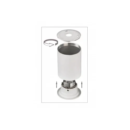 FARETTO DA SUPERFICIE FISSO BIANCO ARGENTO GU10 ROTONDO IP65