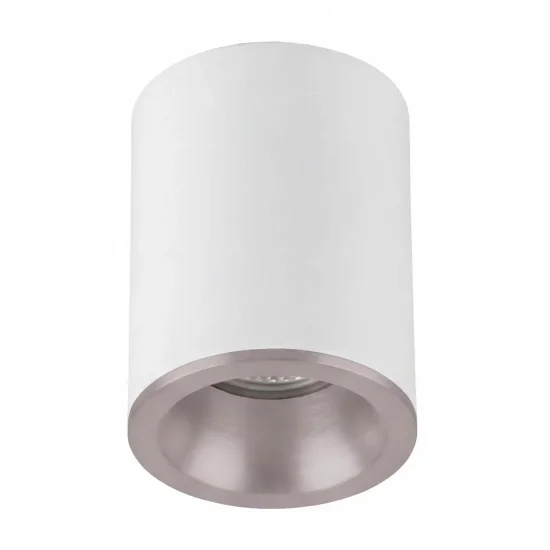 FARETTO DA SUPERFICIE FISSO BIANCO ARGENTO GU10 ROTONDO IP65