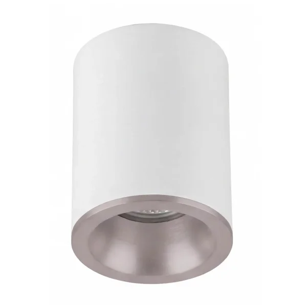 FARETTO DA SUPERFICIE FISSO BIANCO ARGENTO GU10 ROTONDO IP65