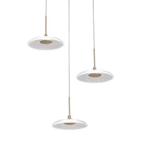 LAMPADA DA SOFFITTO LED 3 LUCI 20W REGOLABILE ORO SORIN