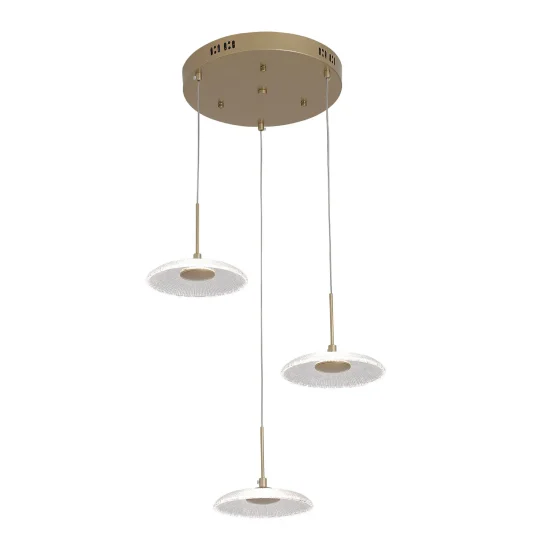 LAMPADA DA SOFFITTO LED 3 LUCI 20W REGOLABILE ORO SORIN 2