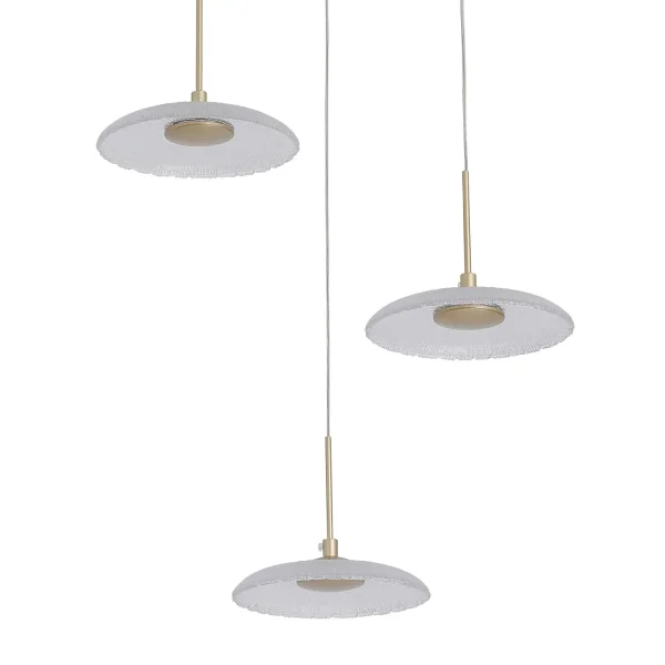LAMPADA DA SOFFITTO LED 3 LUCI 20W REGOLABILE ORO SORIN