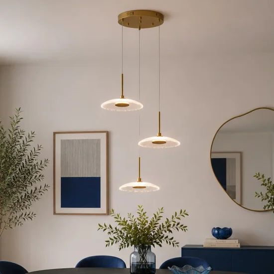 LAMPADA DA SOFFITTO LED 3 LUCI 20W REGOLABILE ORO SORIN