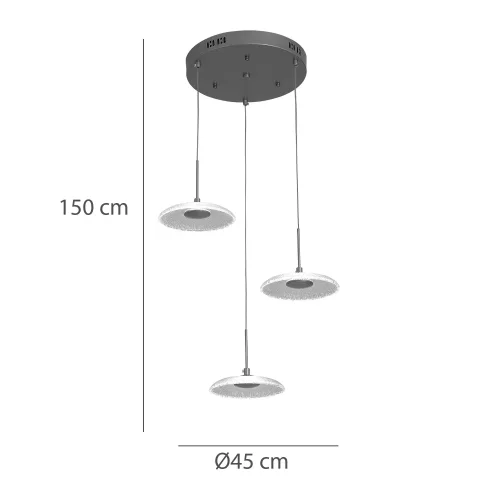 LAMPADA DA SOFFITTO LED 3 LUCI 20W REGOLABILE ORO SORIN