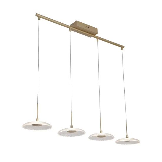 LAMPADA A SOSPENSIONE LED 4 LUCI 25W REGOLABILE ORO SORIN 2