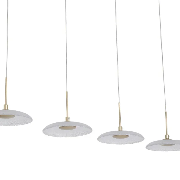 LAMPADA A SOSPENSIONE LED 4 LUCI 25W REGOLABILE ORO SORIN