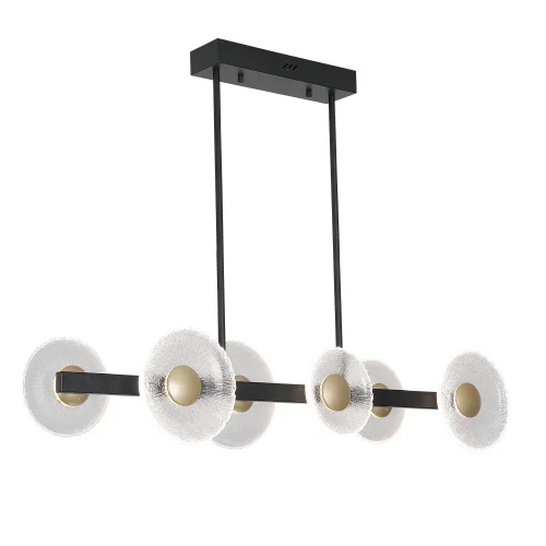 LAMPADA A SOSPENSIONE LED 6 LUCI 41W DIMMERABILE NERA SORIN