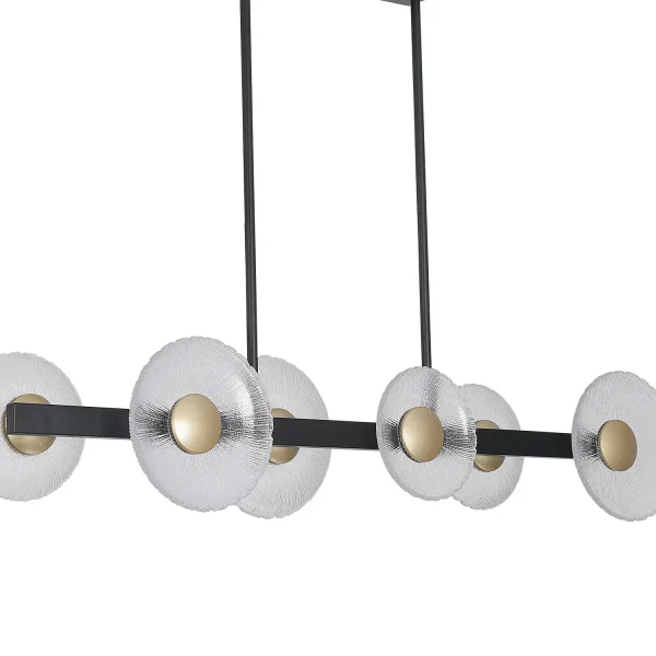 LAMPADA A SOSPENSIONE LED 6 LUCI 41W DIMMERABILE NERA SORIN