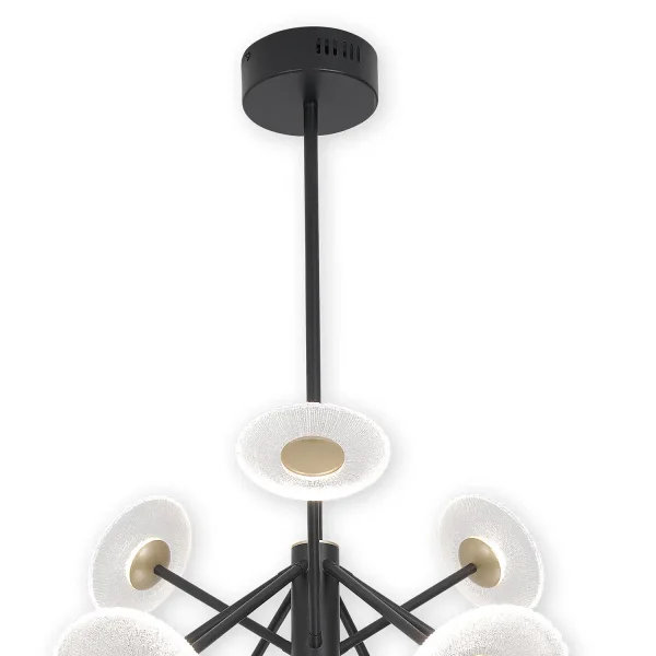 LAMPADA A SOSPENSIONE LED 9 LUCI 60W DIMMERABILE NERA SORIN