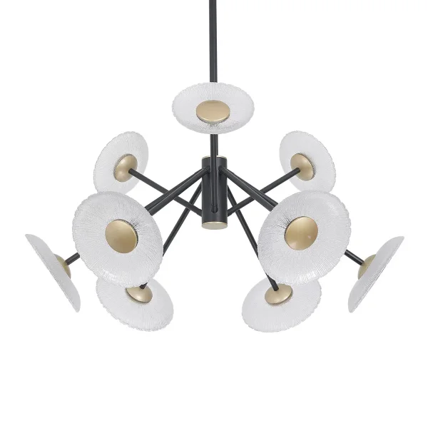 LAMPADA A SOSPENSIONE LED 9 LUCI 60W DIMMERABILE NERA SORIN