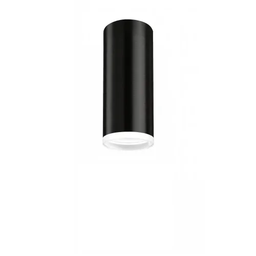 FARETTO DA SUPERFICIE CILINDRICO NERO GU10 16,5 CM CON ANELLO