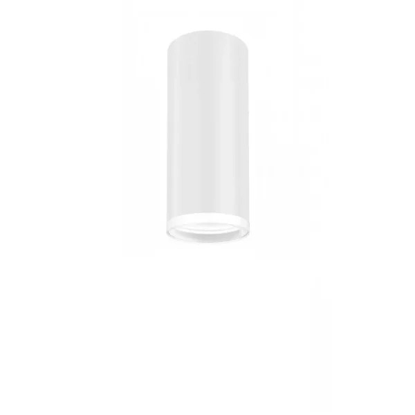 FARETTO A SUPERFICIE CILINDRICO BIANCO GU10 16,5 CM CON ANELLO