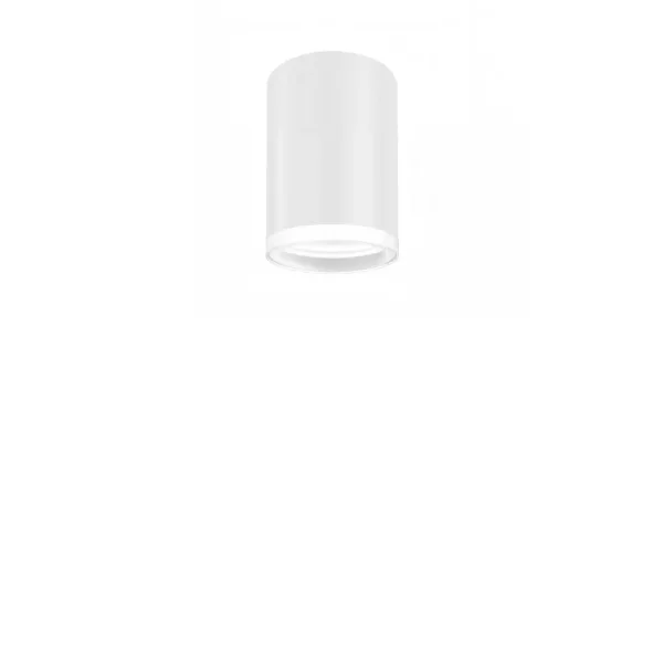 FARETTO A SUPERFICIE CILINDRICO BIANCO GU10 8 CM CON ANELLO