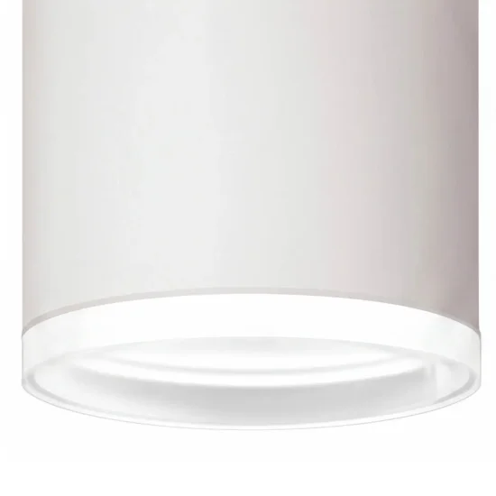 FARETTO A SUPERFICIE CILINDRICO BIANCO GU10 8 CM CON ANELLO 2