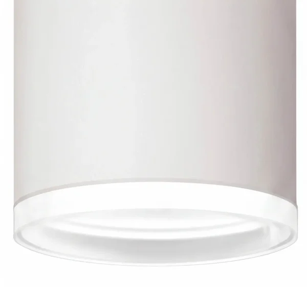 FARETTO A SUPERFICIE CILINDRICO BIANCO GU10 8 CM CON ANELLO