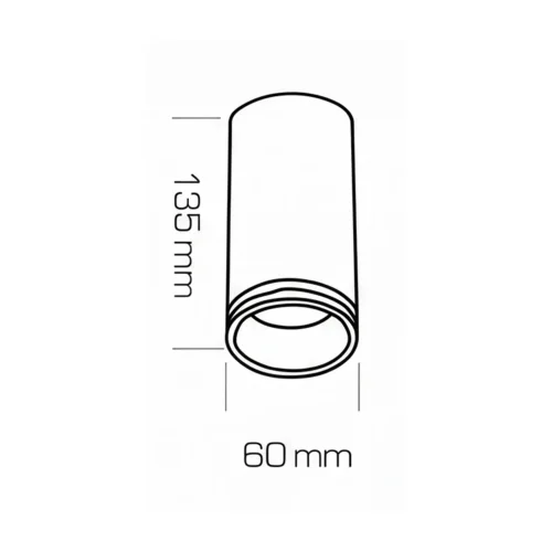 FARETTO DA SUPERFICIE CON DIFFUSORE Ø6CM GU10 BIANCO