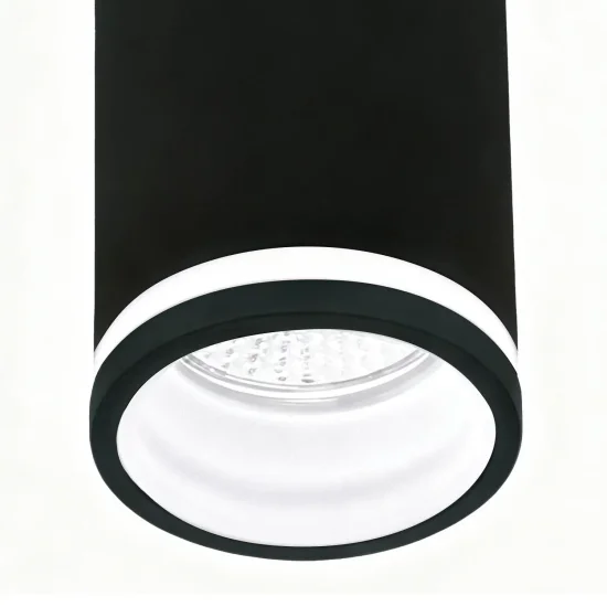 FARETTO DA SUPERFICIE CON DIFFUSORE Ø6CM GU10 NERO 2