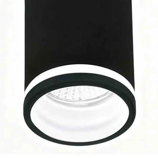 FARETTO DA SUPERFICIE CON DIFFUSORE Ø6CM GU10 NERO
