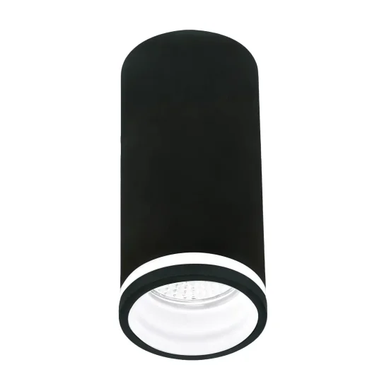 FARETTO DA SUPERFICIE CON DIFFUSORE Ø6CM GU10 NERO