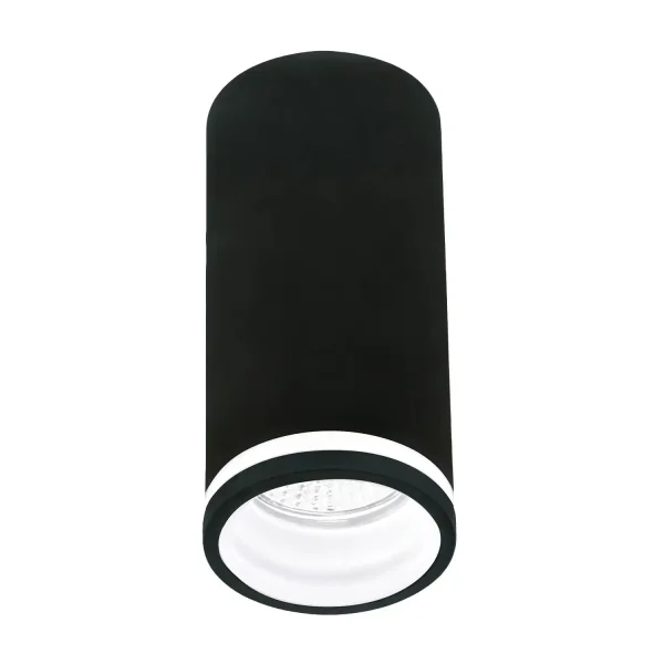 FARETTO DA SUPERFICIE CON DIFFUSORE Ø6CM GU10 NERO