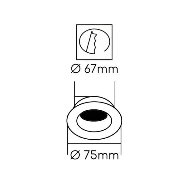 FARETTO DA INCASSO FISSO Ø9CM IN ALLUMINIO BIANCO GU10