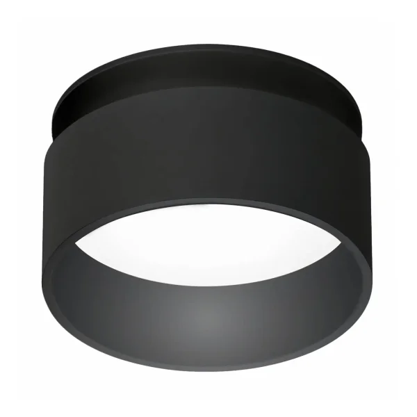 FARETTO DA INCASSO CON RETROILLUMINAZIONE Ø8CM NERO IP44